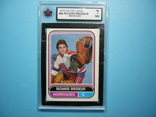 1975/76 O-PEE-CHEE WHA HOCKEY CARD #44 RICHARD BRODEUR ROOKIE RC KSA 9 MINT OPC