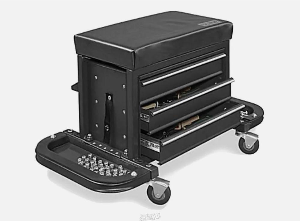 ULINE Padded Drawer Rolling Mechanic Tool Box Storage Chest