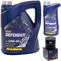 ÖL Set Mannol Defender 10W-40 API SN 6 Liter + ÖLfilter SM134 FüR Subaru