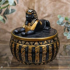 Egyptian Guardian Androsphinx Jewelry Box Statue Classical Egypt Monument Sphinx