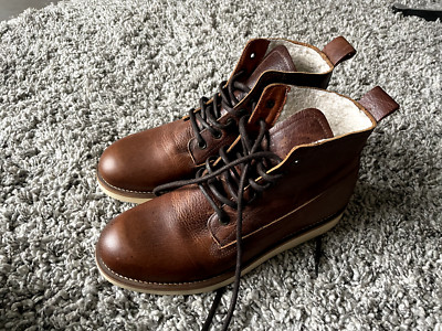 Another A Men's Boots Leather Brown Size 40 Lined NEW 4476280202
