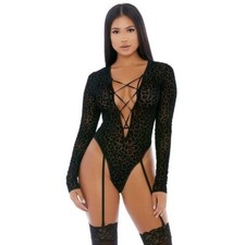 Forplay Feline Lustful  cheetah print gartere...