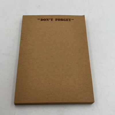 Art Deco Brown Don't Forget Note Pad 1940 Font Style Complete Pad Office Desk
