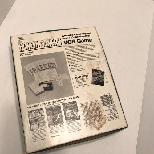 The Honeymooners VCR Game 1986 Vintage Word Memory Mattel With Box - Picture 5 of 6