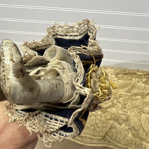 "Muñeca de trapo de tela primitiva antigua tela arte popular cosida a mano 8""" - Imagen 12 de 22