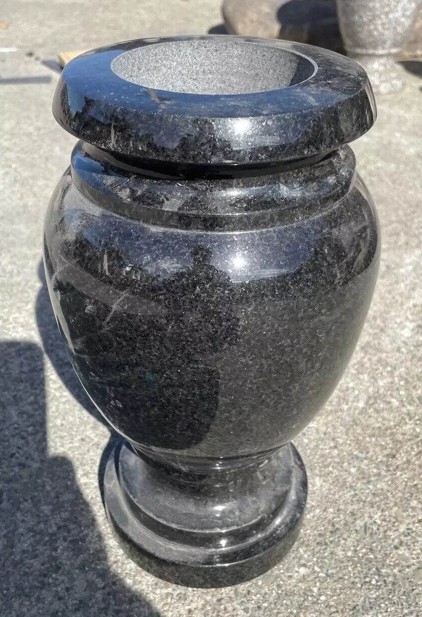 Black sales granite vase