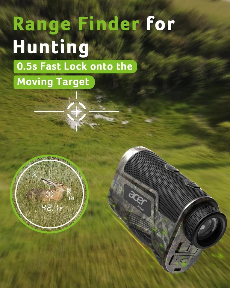 Hunting Range Finder with Slope, 800 Yards Range Finder for Hunting, 6X Magni... - Image 3 of 4