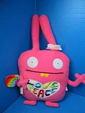 Ugly Doll Wippy 18” Plush 2010 pink Peace Love large plush doll Rare HTF