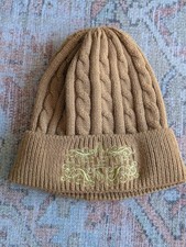 Hufflepuff Knit Beanie Caligraphy Harry Potter Brown Cute Winter Hat