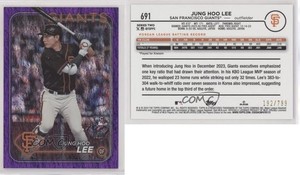 2024 Topps Series 2 Purple Foil /799 Jung-Hoo Lee Jung Hoo Lee #691 Rookie RC