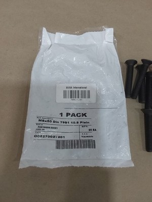 25 Pcs DIN 7991 Screw M8x50 Din 7991 10.9 Plain 
