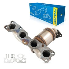 PHILTOP High FLow Stainless Steel Catalytic Converter Kit W/Gasket Fit For Ki...