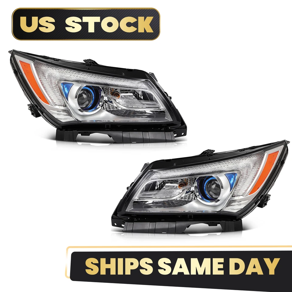 For 2014-2016 Buick LaCrosse Halogen Headlight w/ Bulbs LED DRL Left+Right Pair Foto 2 de 4