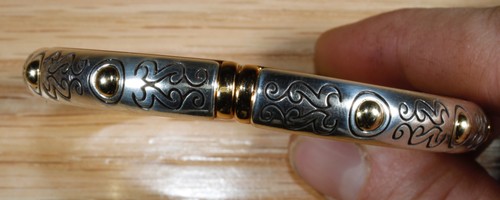 Brighton Aries Two Tone Base Metal Magnetic Clasp Bracelet X223B - Picture 3 of 4