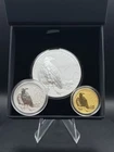 2022  Australia White-Bellied Sea Eagle 3 Coin Set Silver Gold Platinum P Mint
