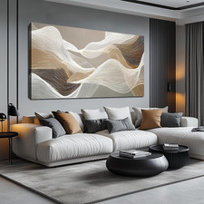 Abstract Wall Art Grey Wall Decor White Pictures Art Print Modern Canvas Artwork