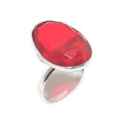 Mozambique Garnet Gemstone Handmade 925 Sterling Silver Jewelry Ring Size 7 t048