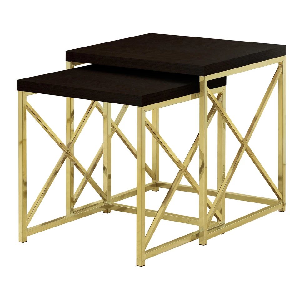 Monarch Specialties Nesting Table, Set Of 2, Side, End, Metal, Accent, Living Ro - Image 4 of 4