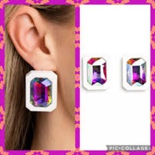 Paparazzi ~ Edgy Emeralds ~ Multi 🌈OIL SPILL 🌈 Earrings 🌈