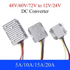 DC 48V-72V to 12V/24V Buck Converter 5A-20A Step Down Power Module Car 12V 24V