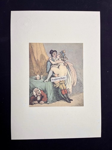 Victorian erotic Artprint Karikatur Rowlandson „Der wilde Ritt - Cowgirl Style“ - Bild 1 von 3