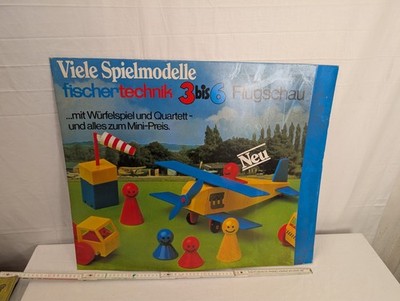 Display Fischertechnik Baukasten-Set ''Flugschau  . 80er