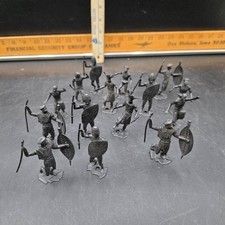 Vintage Lot of Black MPC Zulu Tribe African Warriors Playset Toy Figures