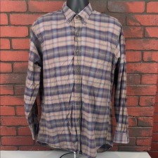 Burberrys of London Men's Large Plaid Button-Down Shirt   Vintage Classic