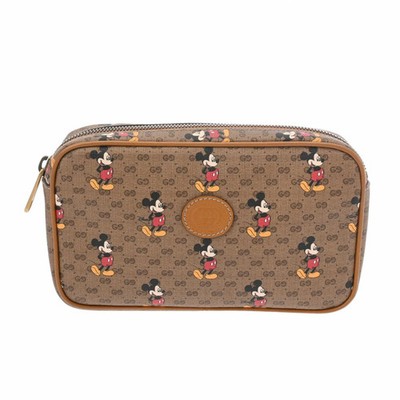 Gucci GG Supreme Disney Brown Calfskin Body Bag