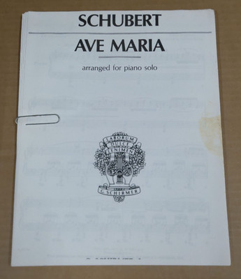 Schubert Ave Maria Piano Solo Sheet Music G Schirmer Vintage