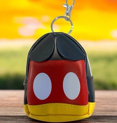 Disney Parks Mickey Mouse Keychain Mini Black Backpack 3'' W x 1.5'' D x 4.25'' H