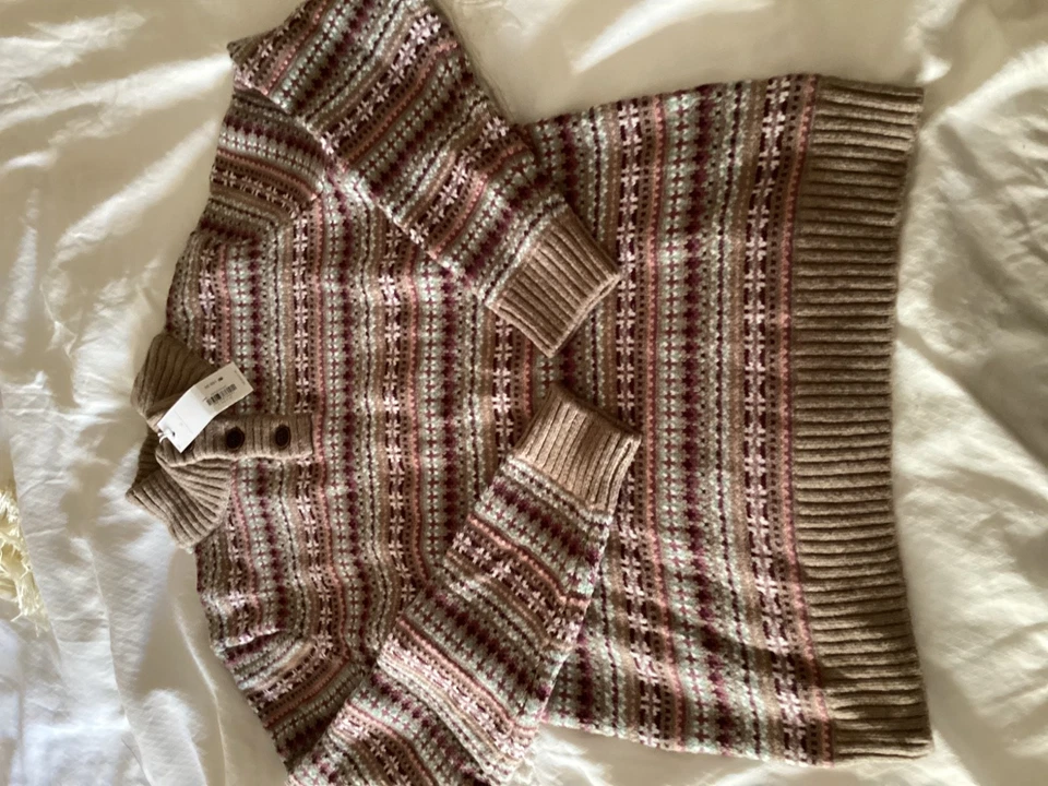 janie and jack new with tags brown fair isle boys size 14 sweater - Image 2 of 4