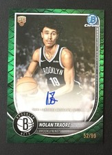 2025-26 Bowman Chrome Nolan Traore Green Reptilian Auto /99 RC Nets