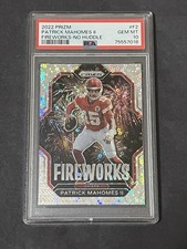 2022 Prizm Fireworks Patrick Mahomes No Huddle Prizm PSA 10 Gem Mint