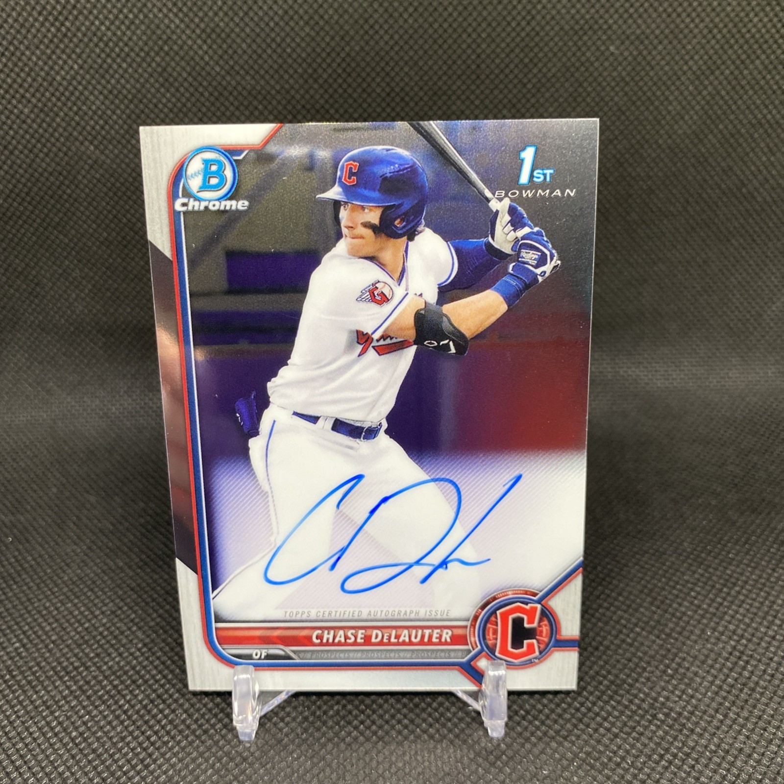 2022 Bowman Chrome 1st Autograph Chase DeLauter Auto CDA-CD (RC)