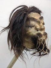 Vintage Jivaro Indian shrunken head tsanta reproduction