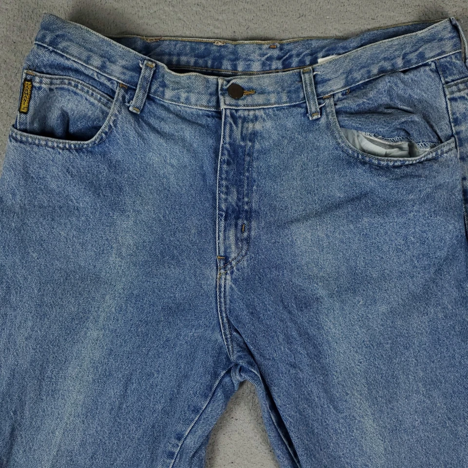 Pantalones de mezclilla retro holgados Giorgio Armani para hombre 38x28 azules vintage EE. UU. Foto 2 de 4