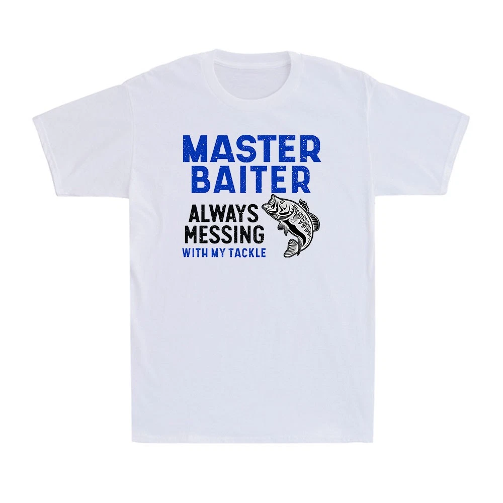 Fishing Master Baiter Funny Humour Novelty Fisherman Gift Men's Cotton T-Shirt
Opens in a new window