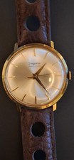 Dugena Precision Handaufzug gold Armband Leder braun Ref.8504