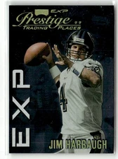 1999 Playoff Prestige EXP #EX51 Jim Harbaugh Reflections Gold #/1000