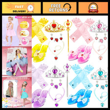 32 Pcs Princess Dress Up Set for Girls - Heels, Crown, Wand, Jewelry  Accessori