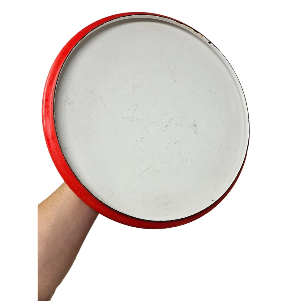 Olla vintage Dansk 4 cuartos grande esmalte rojo holandesa sobre estilo Koben danesa moderna  Foto 3 de 4