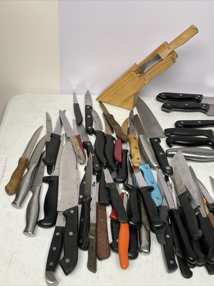 Lot of All purpose Assorted kitchen knife Numerous Types Brands Sizes