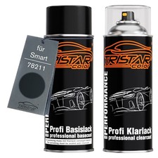 Autolack Spraydosen Set für Smart 78211 Jack Black Basislack Klarlack Sprühdose