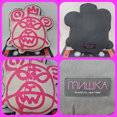 Mishka NYC Cushion mnwka Bear Logo Streetwear graffiti rare 2009 brooklyn nyc 