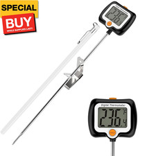 10 Inch Long Digital Candy Thermoometer with Pot Clip,Deep Fry Thermometer,Rotat