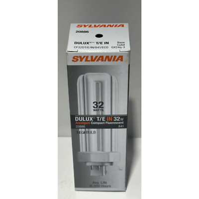 Sylvania 20890 CF42DT/E/IN/841/ECO 42-Watt Compact Fluorescent Bulbs (6-Pack) - 4100K Cool White, 3200 Lumens, 4-Pin GX24q-4 Base