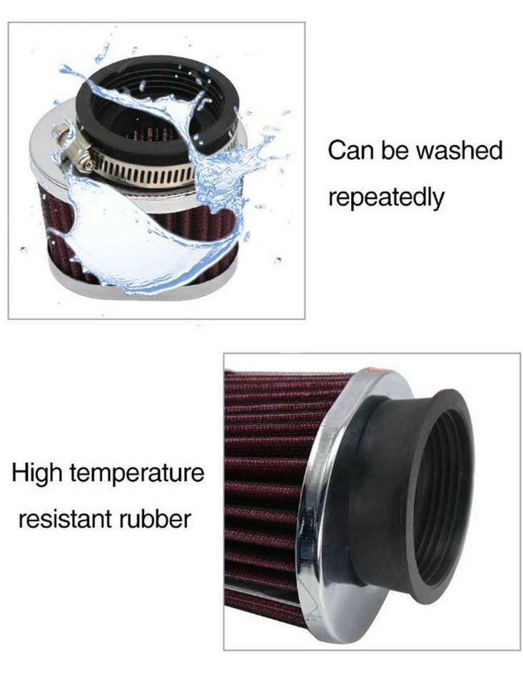 2x 38mm Air Filter POD Cleaner Fit For Bike Dirt ATV Quad Pit Motorcycle - Image 4 of 4