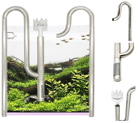 D-ST16-2 Stainless Steel Lily Pipes With Surface Skimmer ⌀ 16 In/Out - Picture 1 of 1
