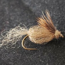 FLY FISHING FLIES EMERGENT SPARKLE CADDIS PUPA YELLOW BROWN # 10 NYMPH